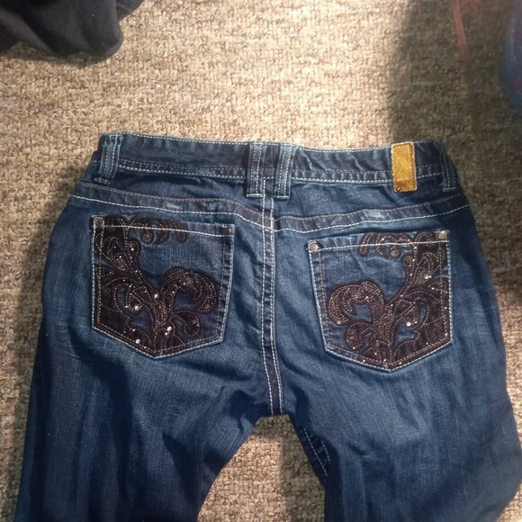 Maurices beaded jeans women's 9/10 regular stretch - Picture 1 of 7